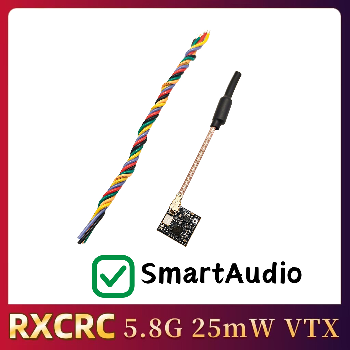 RXCRC 5.8GHz 48CH FPV 25mW Ana - Drone Receiver ulasan dan harga