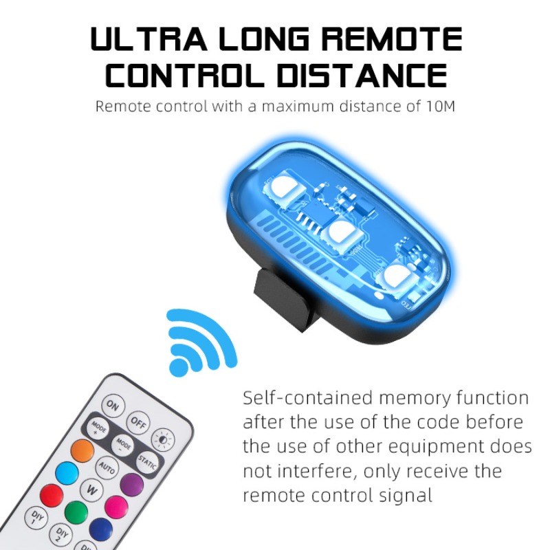 Drone Motorcycle RGB LED Strob - Drone Led Light ulasan dan harga